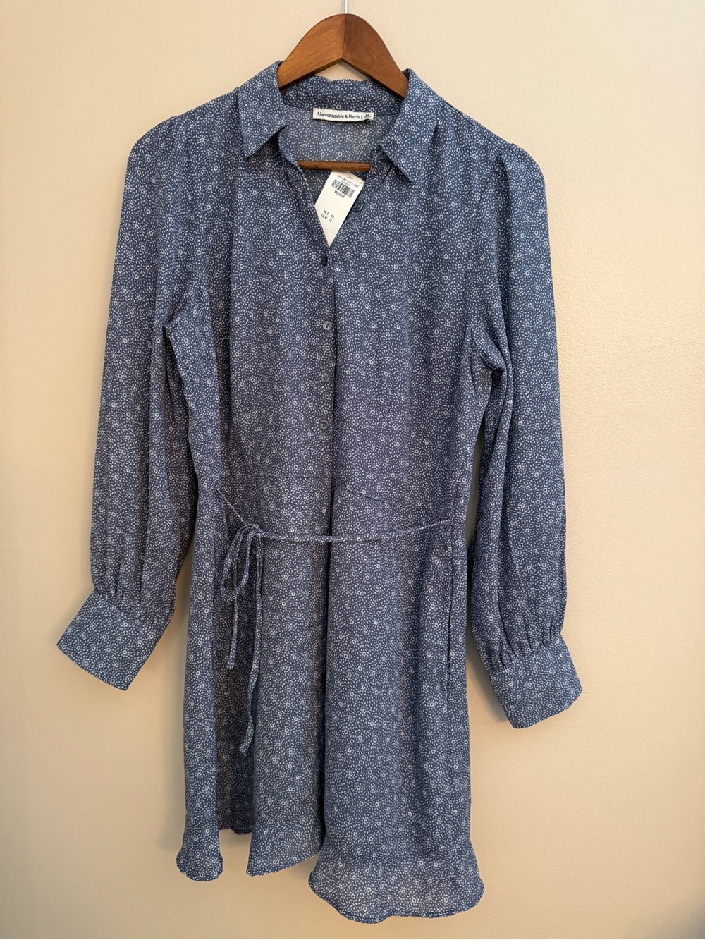 Abercrombie & Fitch Blue Floral Shirt Dress | NWT | Size 10